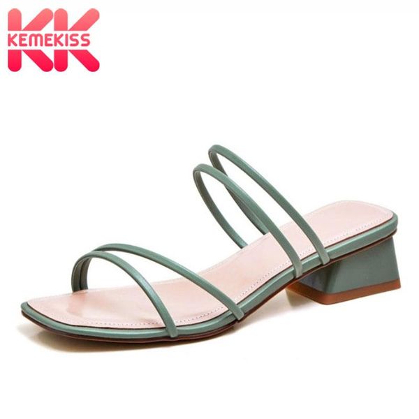 dress shoes kemekiss 4 colors women sandals fashion square heels slippers ladies' stylish solid color leather size 33-40, Black
dress shoes kemekiss 4 colors women sandals fashion square heels slippers ladies' stylish solid color leather size 33-40, Black