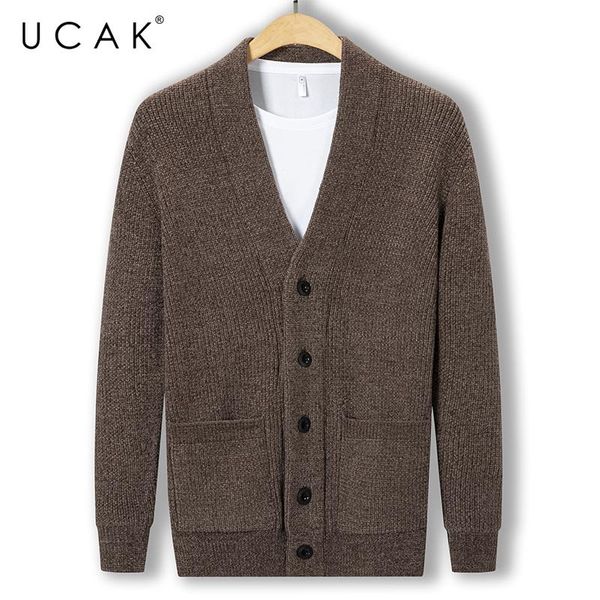 men's sweaters ucak brand casual turn-down collar cardigans men sweatercoat clothing autumn streetwear solid color cardigan pull homme, White;black
men's sweaters ucak brand casual turn-down collar cardigans men sweatercoat clothing autumn streetwear solid color cardigan pull homme, White;black