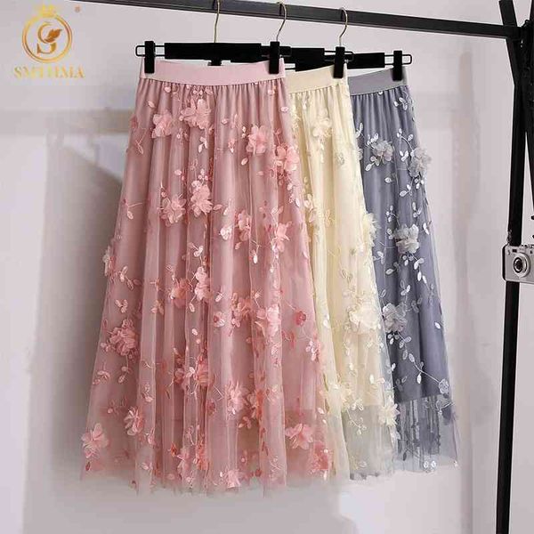 summer streetwear plus size l-4xl elastic waist 3d embroidery flowers gauze skirt elegant lady midi skirts 210520, Black
summer streetwear plus size l-4xl elastic waist 3d embroidery flowers gauze skirt elegant lady midi skirts 210520, Black