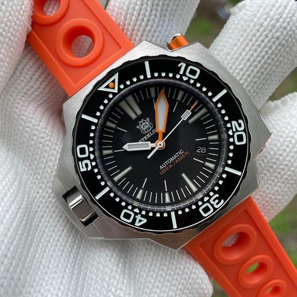 steeldive men's bronze mechanical watch 1969 nh35 movement diving 1200m luminous waterproof automatic wristwatches, Slivery;brown
steeldive men's bronze mechanical watch 1969 nh35 movement diving 1200m luminous waterproof automatic wristwatches, Slivery;brown