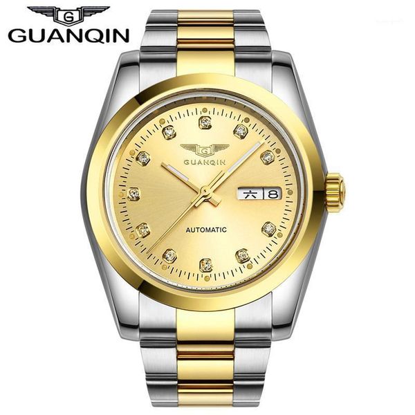 automatic watch men luxury guanqin waterproof diamond sapphire gold watches brand 12 month d wristwatches, Slivery;brown 
automatic watch men luxury guanqin waterproof diamond sapphire gold watches brand 12 month d wristwatches, Slivery;brown