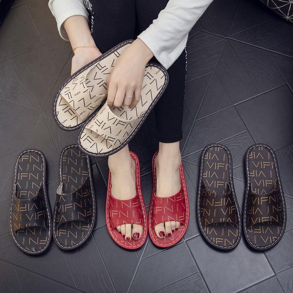 slippers high-end couple home leather indoor soft-soled men's sandals outdoor casual women's flip-flops summer, Black
slippers high-end couple home leather indoor soft-soled men's sandals outdoor casual women's flip-flops summer, Black