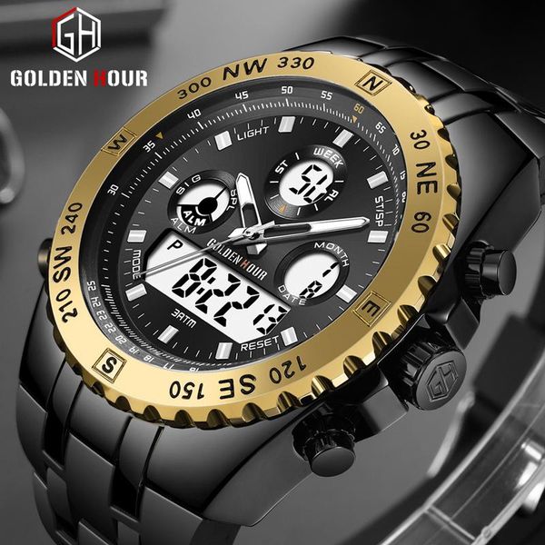 wristwatches goldenhour men dual display quartz watches mens fashion military analog digital watch male silicone strap gold black wrist, Slivery;brown
wristwatches goldenhour men dual display quartz watches mens fashion military analog digital watch male silicone strap gold black wrist, Slivery;brown