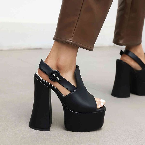 sandals punk cool open toe fashion shoes ins stylish platform block heel back strap women summer chunk sandals, Black
sandals punk cool open toe fashion shoes ins stylish platform block heel back strap women summer chunk sandals, Black