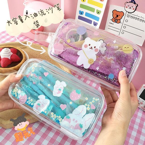 kawaii daisy quicksand transparent pencil case for girls bag pencilcase box school supplies office stationery gift bags
kawaii daisy quicksand transparent pencil case for girls bag pencilcase box school supplies office stationery gift bags