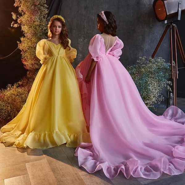 girl's dresses stunning girls pageant gown half sleeve organza backless princess birthday dress children wedding party, Red;yellow
girl's dresses stunning girls pageant gown half sleeve organza backless princess birthday dress children wedding party, Red;yellow