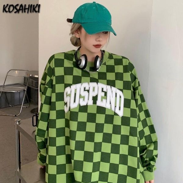 women's t-shirt kosahiki women pullover sweatshirt harajuku casual oversized plaid checkerboard korean autumn female o-neck hoodie stre, White
women's t-shirt kosahiki women pullover sweatshirt harajuku casual oversized plaid checkerboard korean autumn female o-neck hoodie stre, White