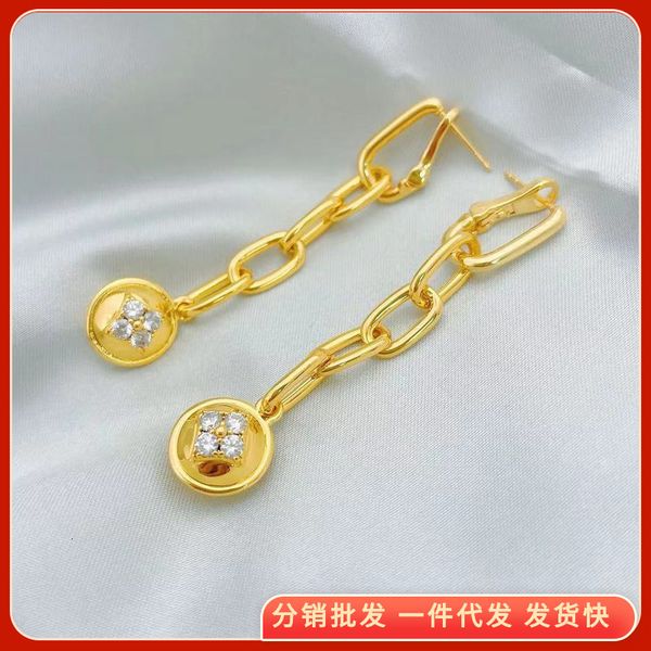 charms french temperament ~ light luxury celebrity wind lucky clover diamond inlaid high-grade chain long earrings, Golden
charms french temperament ~ light luxury celebrity wind lucky clover diamond inlaid high-grade chain long earrings, Golden