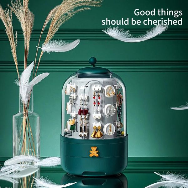 rotating jewelry organizer storage box earring necklace leather travel display tray ring bracelet holder case women gift boxes & bins
rotating jewelry organizer storage box earring necklace leather travel display tray ring bracelet holder case women gift boxes & bins