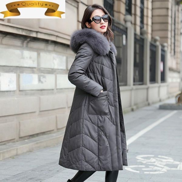 women's leather & faux 2021 winter genuine jacket women long sheepskin coat fur hooded down jackets zm-111 kj3971, Black
women's leather & faux 2021 winter genuine jacket women long sheepskin coat fur hooded down jackets zm-111 kj3971, Black
