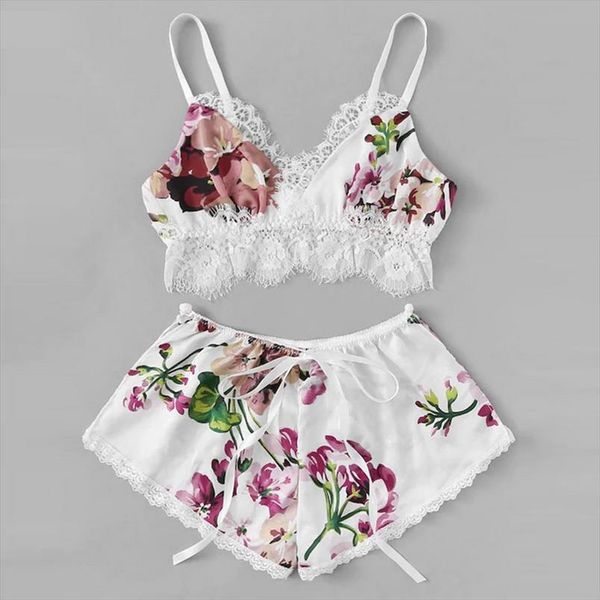 pyjama sets femme v neck womens sleepwears silk lace satin floral camisole pajamas lingerie sleepwear shorts set pijama mujer, Black;red
pyjama sets femme v neck womens sleepwears silk lace satin floral camisole pajamas lingerie sleepwear shorts set pijama mujer, Black;red