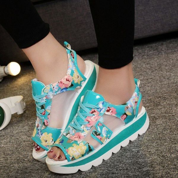 women sandals floral peep toe casual ladies shoes flats platform mesh lace up woman footwear plus size female fashion 2021, Black
women sandals floral peep toe casual ladies shoes flats platform mesh lace up woman footwear plus size female fashion 2021, Black