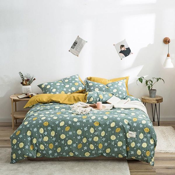 bedding sets papa&mima yellow lemons fruits green duvet cover set microfiber size bedlinens flat sheet pillow cases
bedding sets papa&mima yellow lemons fruits green duvet cover set microfiber size bedlinens flat sheet pillow cases