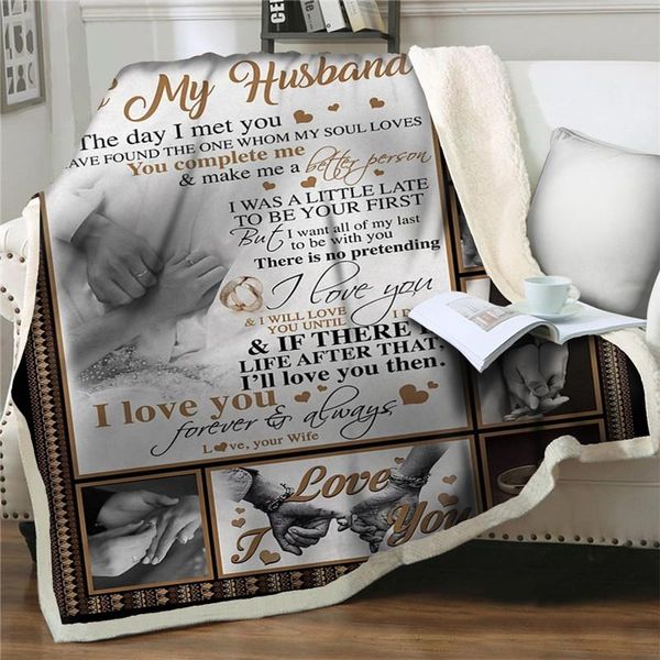 blankets 3d fleece blanket premium letters to my husband express love throw for sofa bedroom bedding fashion quilts decoration
blankets 3d fleece blanket premium letters to my husband express love throw for sofa bedroom bedding fashion quilts decoration