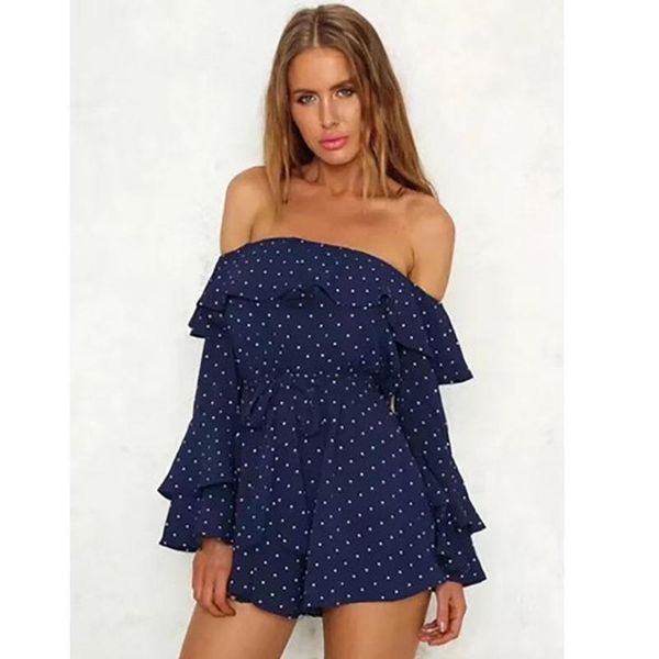 casual dresses fashion women's dress summer -selling one word collar hedging polka dot printing ruffled waist donsignet, Black;gray