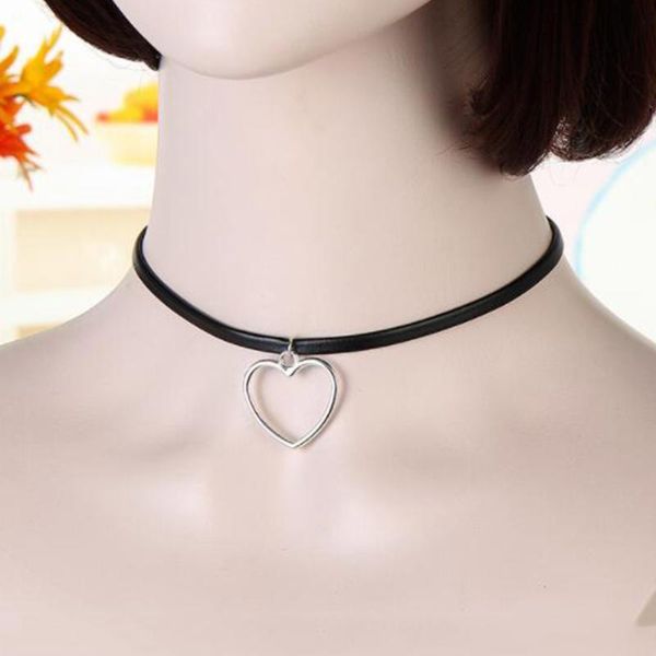 chokers punk pu leather hollow heart choker necklace for women short necklaces party gift female jewelry torques collares feminino, Golden;silver
chokers punk pu leather hollow heart choker necklace for women short necklaces party gift female jewelry torques collares feminino, Golden;silver