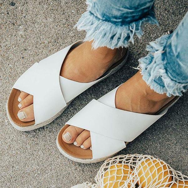 slippers platform women summer open toe flat espadrille shoes cross strap roman beach ladies sandals flip flops large size, Black
slippers platform women summer open toe flat espadrille shoes cross strap roman beach ladies sandals flip flops large size, Black