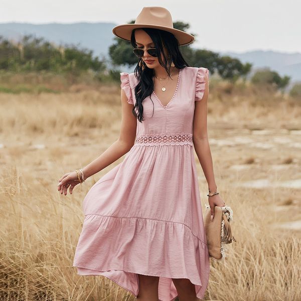 jumpsuit sweet solid pink summer casual sleeveless for women deep v neck slim hollow out waist patchwork female holiday swing, Black;white
jumpsuit sweet solid pink summer casual sleeveless for women deep v neck slim hollow out waist patchwork female holiday swing, Black;white