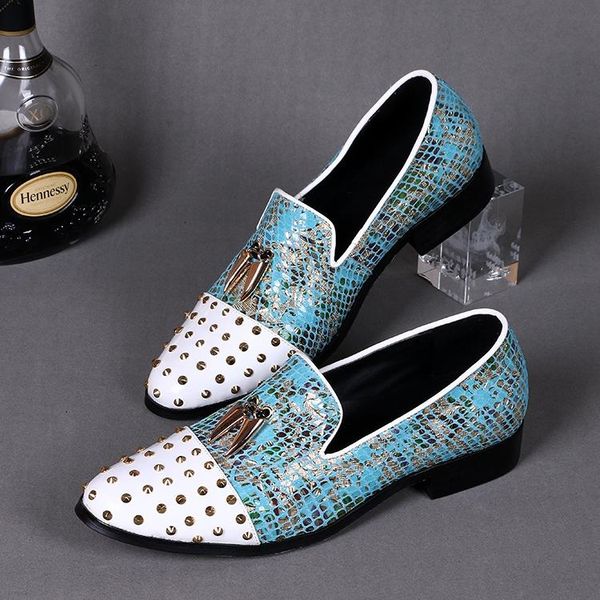 dress shoes blue spiked loafers sapatos masculinos mens italian leather wedding formal for men plus size 46, Black
dress shoes blue spiked loafers sapatos masculinos mens italian leather wedding formal for men plus size 46, Black