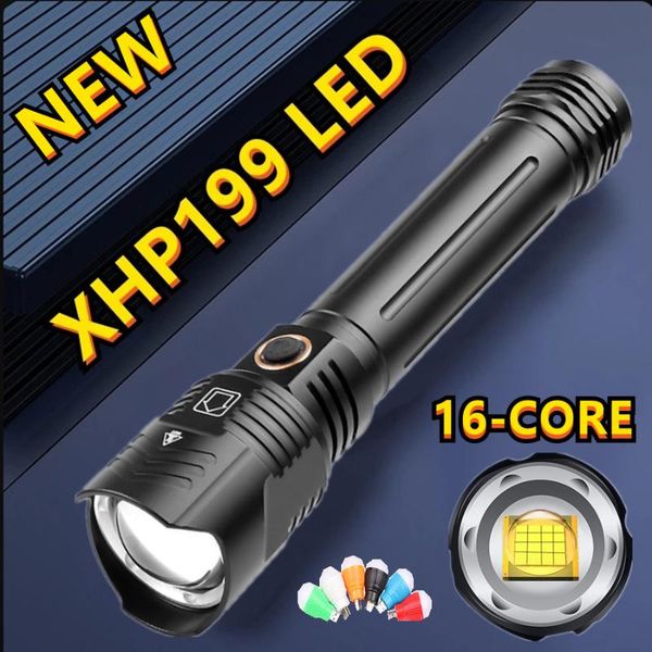 flashlights torches 16core est xhp199 powerful led usb recharge zoom torch ipx-65 waterproof tactical flash lamp light by 26650/1
flashlights torches 16core est xhp199 powerful led usb recharge zoom torch ipx-65 waterproof tactical flash lamp light by 26650/1