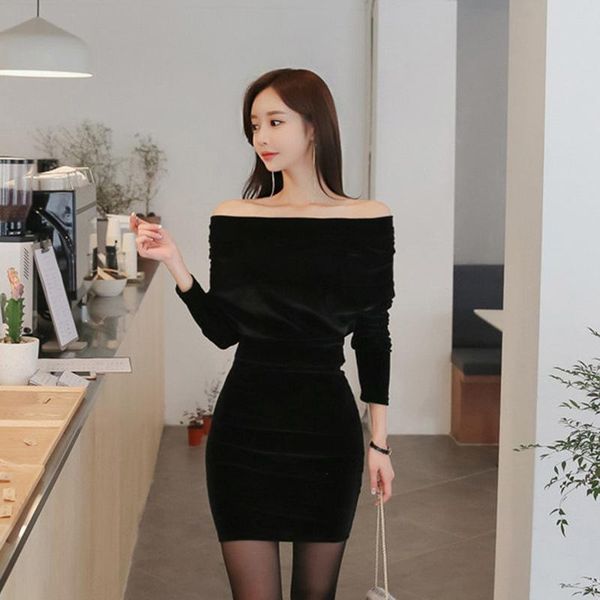 casual dresses slash neck gold velvet dress women long sleeve sheath evening party ladies corset mini wrap woman night, Black;gray
casual dresses slash neck gold velvet dress women long sleeve sheath evening party ladies corset mini wrap woman night, Black;gray