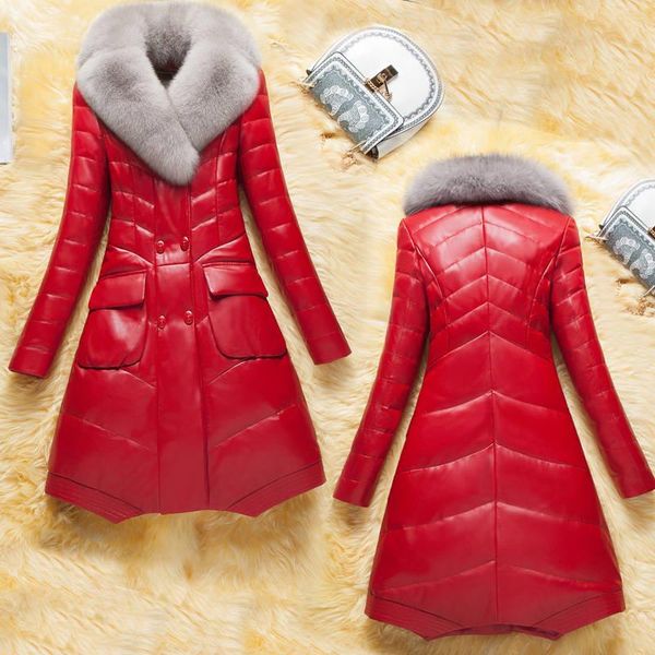 women's leather & faux pu plus size jacket coat winter women fashion long section thickening slim cotton outwear 2021 fur clothes parka, Black
women's leather & faux pu plus size jacket coat winter women fashion long section thickening slim cotton outwear 2021 fur clothes parka, Black