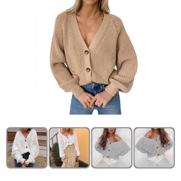 women's knits & tees loose stylish girls sweater coat thick knitted cardigan button closure for autumn, White
women's knits & tees loose stylish girls sweater coat thick knitted cardigan button closure for autumn, White