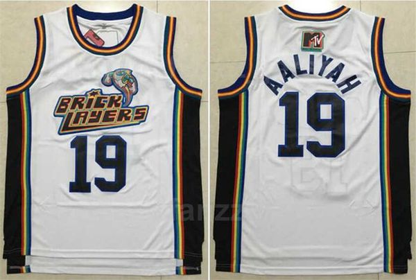 men 1996 mtv rock n jock moive 19 aaliyah bricklayers jersey basketball college team away color white all stitched breathable pure cotton sp, Black
men 1996 mtv rock n jock moive 19 aaliyah bricklayers jersey basketball college team away color white all stitched breathable pure cotton sp, Black