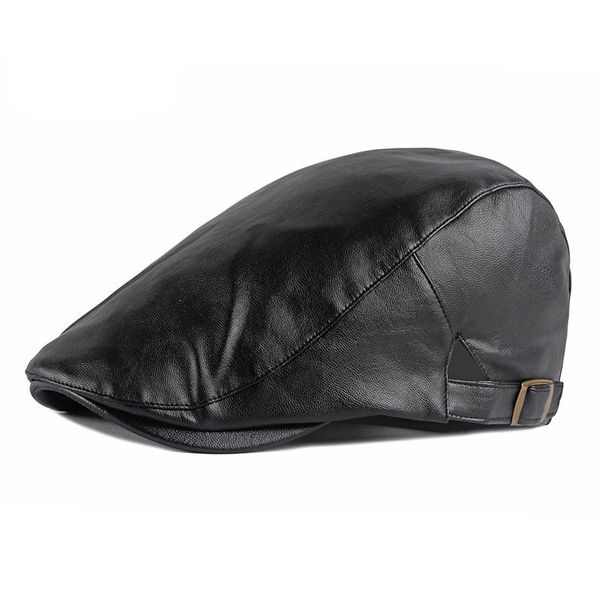 berets pu leather beret hat for men imitation herringbone flat peaked forward cap women solid black red sboy hats, Blue;gray
berets pu leather beret hat for men imitation herringbone flat peaked forward cap women solid black red sboy hats, Blue;gray