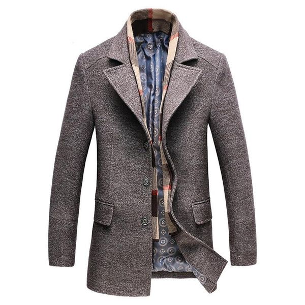 men's wool & blends men blend coats winter trench coat quality brand thick warm overcoat male(removable scarf), Black
men's wool & blends men blend coats winter trench coat quality brand thick warm overcoat male(removable scarf), Black