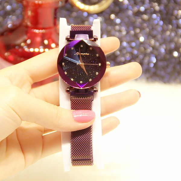 watch fashion ladies real star sky waterproof quartz magnet mesh belt, Slivery;brown
watch fashion ladies real star sky waterproof quartz magnet mesh belt, Slivery;brown