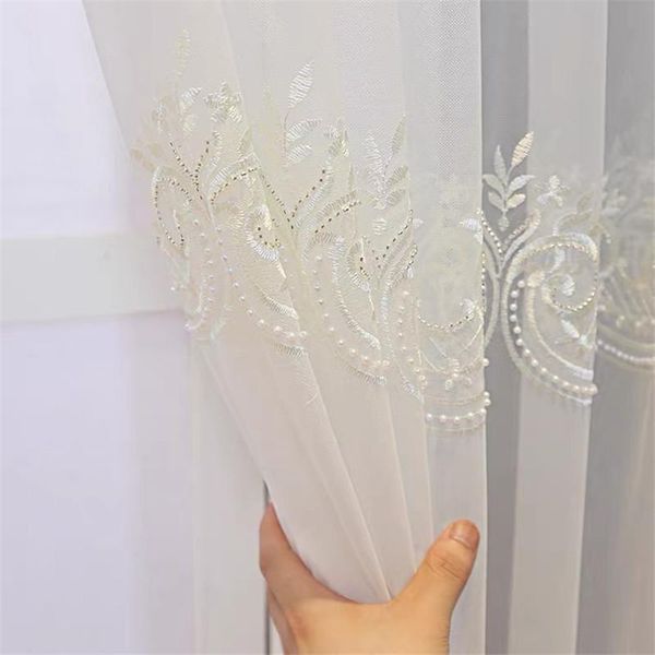 curtain & drapes luxury pearl embroidered flower window screen white translucent sheer tulle for living room bedroom wedding home decor 4
curtain & drapes luxury pearl embroidered flower window screen white translucent sheer tulle for living room bedroom wedding home decor 4