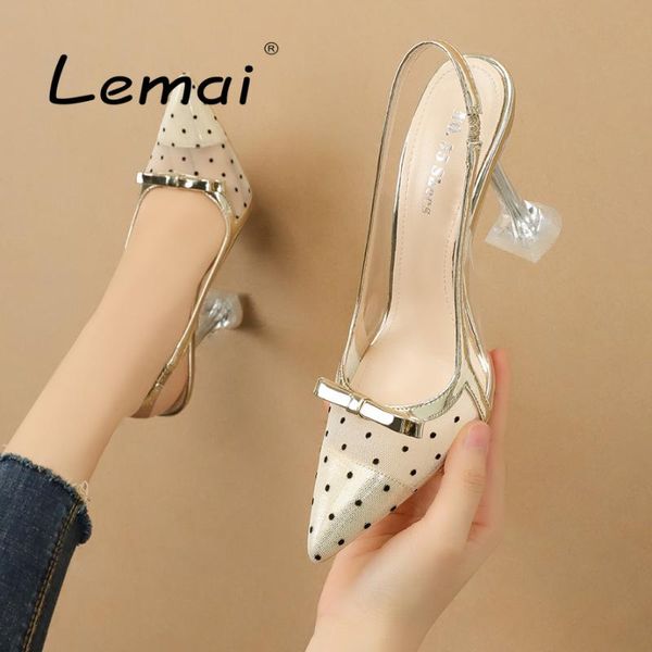pointed toe polka dot women's sandals bowknot summer fashion banquet ladies high-heeled elegant transparent stiletto shoes, Black
pointed toe polka dot women's sandals bowknot summer fashion banquet ladies high-heeled elegant transparent stiletto shoes, Black