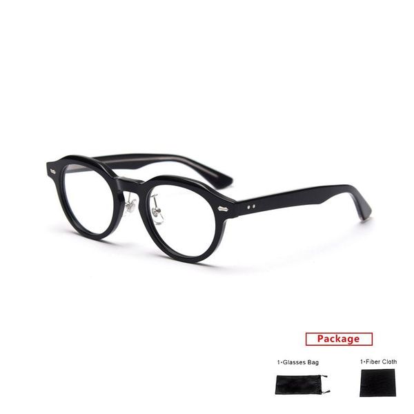 mimiyou acetate retro women's glasses frame rivet men computer eyewear optical myopia eyeglasses brand design oculos fashion sunglasses, Black
mimiyou acetate retro women's glasses frame rivet men computer eyewear optical myopia eyeglasses brand design oculos fashion sunglasses, Black