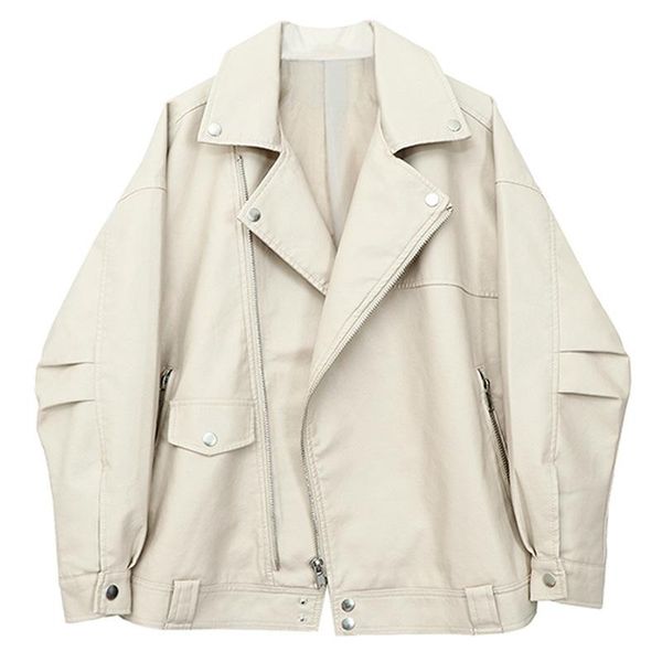 women's jackets moto & biker fashion 2021 spring autumn women long sleeve pu leather jacket zipper pocket casual loose coat outwear, Black;brown
women's jackets moto & biker fashion 2021 spring autumn women long sleeve pu leather jacket zipper pocket casual loose coat outwear, Black;brown