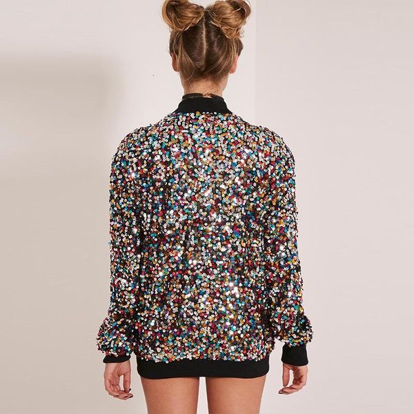 Women's Jackets Women Colorful Sequin Long Sleeves Zipper Autumn Jacket Punk Style O-neck Leisure Coat FS0454 L3IG, Black;brown
Women's Jackets Women Colorful Sequin Long Sleeves Zipper Autumn Jacket Punk Style O-neck Leisure Coat FS0454 L3IG, Black;brown