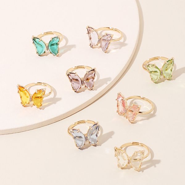 fashion butterfly ring vintage resin acrylic open ring sweet romantic female jewelry girl wedding gift metal friendship rings, Silver
fashion butterfly ring vintage resin acrylic open ring sweet romantic female jewelry girl wedding gift metal friendship rings, Silver