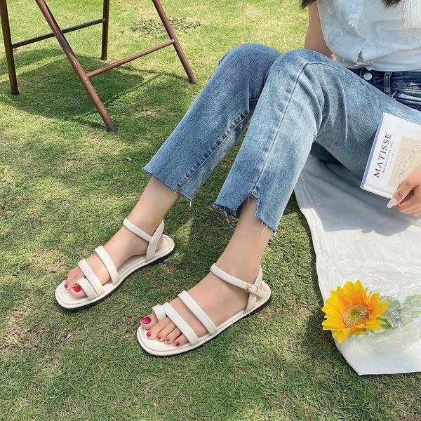 sandals sandal for women 2021 summer clip toe buckle ladies shallow leather flats roman casual women's shoes sandalias mujer, Black
sandals sandal for women 2021 summer clip toe buckle ladies shallow leather flats roman casual women's shoes sandalias mujer, Black