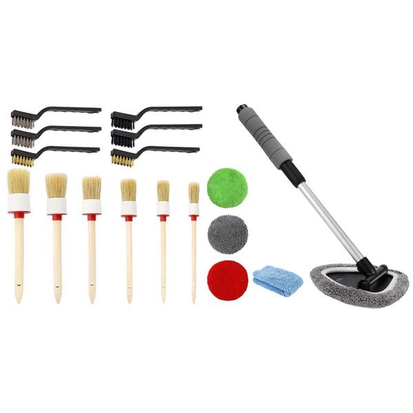 detailing brush set, 12 packs master & 6x 5 in 1 windshield cleaning tool microfiber car sponge
detailing brush set, 12 packs master & 6x 5 in 1 windshield cleaning tool microfiber car sponge