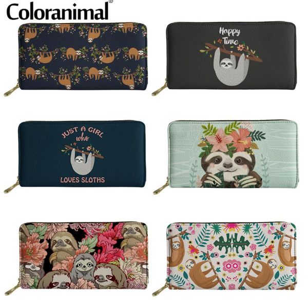 wallets coloranimal cute cartoon sloth print purse women men's long wallet fashion casual zipper leather card holder coin storage, Red;black
wallets coloranimal cute cartoon sloth print purse women men's long wallet fashion casual zipper leather card holder coin storage, Red;black