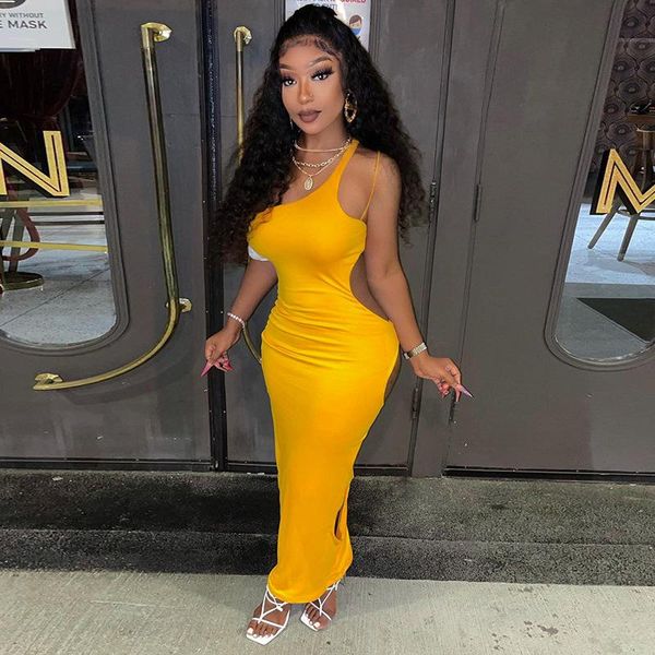 hollow out solid color sleeveless inclined shoulder sheath dress bodycon streetwear party club elegant 2021 spring summer casual dresse, Black;gray
hollow out solid color sleeveless inclined shoulder sheath dress bodycon streetwear party club elegant 2021 spring summer casual dresse, Black;gray