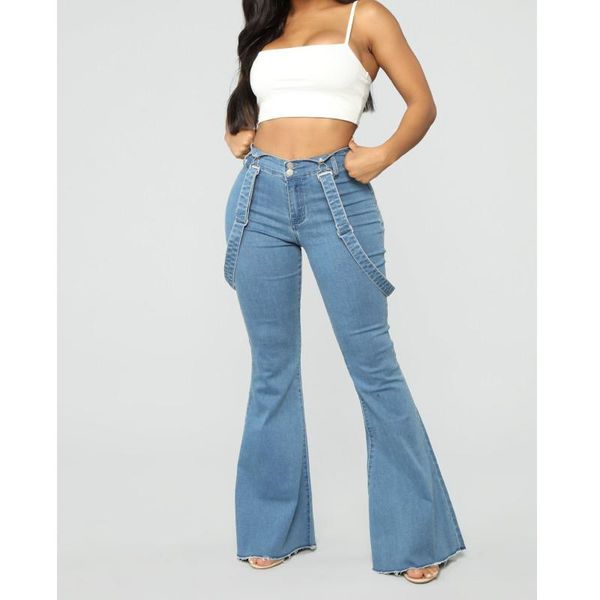 skinny jeans for women high-waist ladies with suspenders flare full-length streetwear zipper washed vintage denim pant women's, Blue
skinny jeans for women high-waist ladies with suspenders flare full-length streetwear zipper washed vintage denim pant women's, Blue
