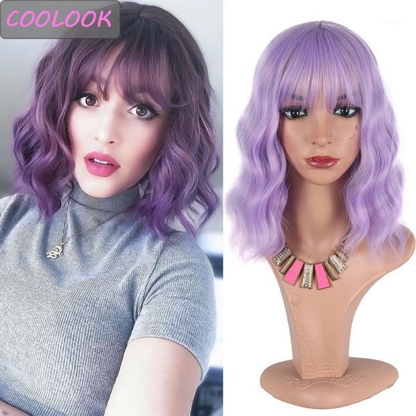 short wavy women's wigs with bangs 16 inches natural wave purple synthetic cosplay false hair blonde orange lolita wig1, Black
short wavy women's wigs with bangs 16 inches natural wave purple synthetic cosplay false hair blonde orange lolita wig1, Black