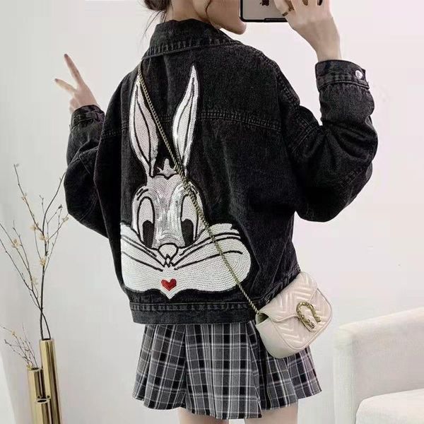 women's jackets spring women streetwear korean long sleeves pocket bomber jacket female personality jean coat jaqueta feminina, Black;brown
women's jackets spring women streetwear korean long sleeves pocket bomber jacket female personality jean coat jaqueta feminina, Black;brown
