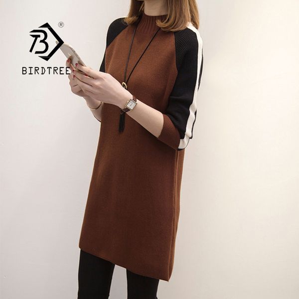 autumn plus size women knitted sweater dress round collar fashion loose long sleeves patchwork pullovers sweaters d07701r 210419, Black;gray
autumn plus size women knitted sweater dress round collar fashion loose long sleeves patchwork pullovers sweaters d07701r 210419, Black;gray