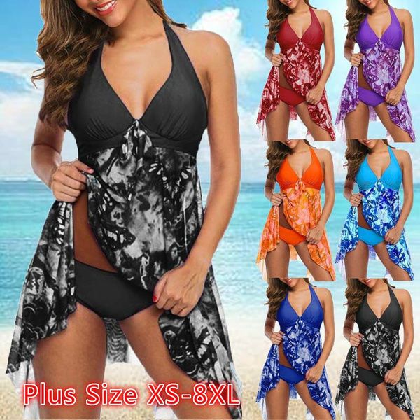 women two pieces tankini printed swimdress swimsuit bathing suit beachwear plus size xs-8xl, White;black
women two pieces tankini printed swimdress swimsuit bathing suit beachwear plus size xs-8xl, White;black
