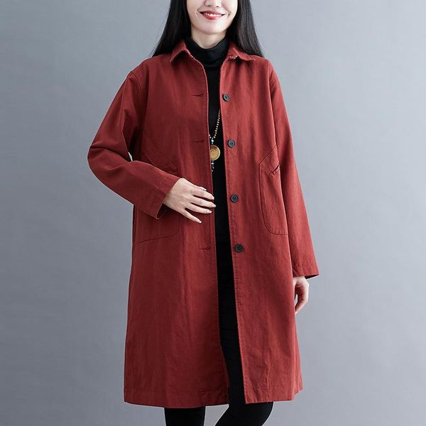 arrival autumn winter trench coat single breasted women outwear trech coats plus size cotton loose casual women's, Tan;black
arrival autumn winter trench coat single breasted women outwear trech coats plus size cotton loose casual women's, Tan;black