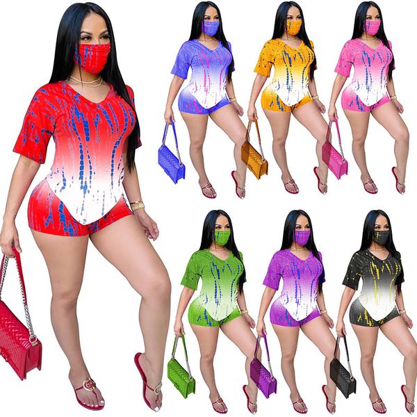 womens 3 piece suits with mask tracksuits fashion gradient tie-dye print v neck short sleeve mini shorts outfits set summer clothes streetwe, Gray
womens 3 piece suits with mask tracksuits fashion gradient tie-dye print v neck short sleeve mini shorts outfits set summer clothes streetwe, Gray