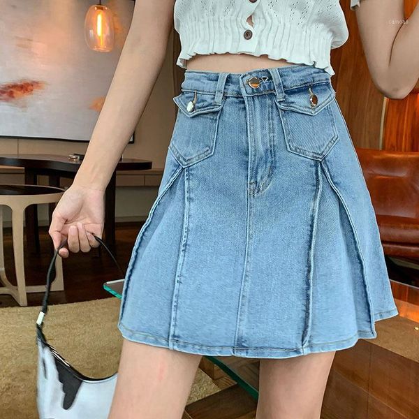 skirts slim high waist pocket patchwork short jean skirt for women summer elegant mini a-line korean style cotton denim female, Black
skirts slim high waist pocket patchwork short jean skirt for women summer elegant mini a-line korean style cotton denim female, Black