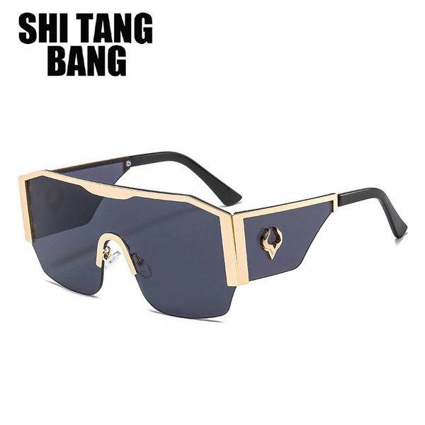 sunglasses fashion women luxury designer metal square glasses one piece uv400 eyeglasses female wide leg men shade eyewear, White;black
sunglasses fashion women luxury designer metal square glasses one piece uv400 eyeglasses female wide leg men shade eyewear, White;black